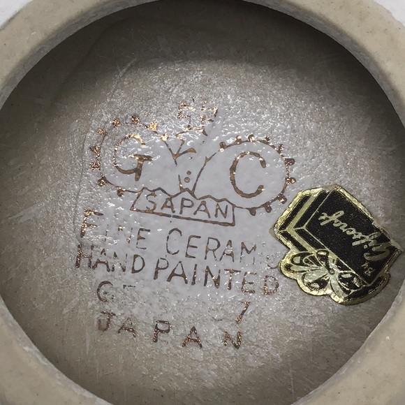 Vintage MCM Fine Ceramic Hand Painted Ashtray Giftcraft Japan - Picture 5 of 6